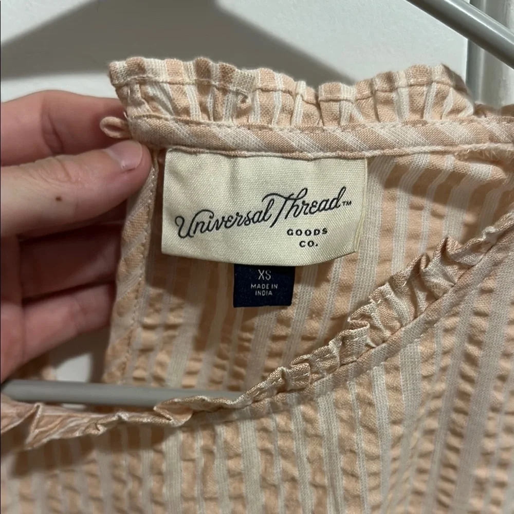 Universal Thread Striped Ruffle Top - Picture 2 of 3